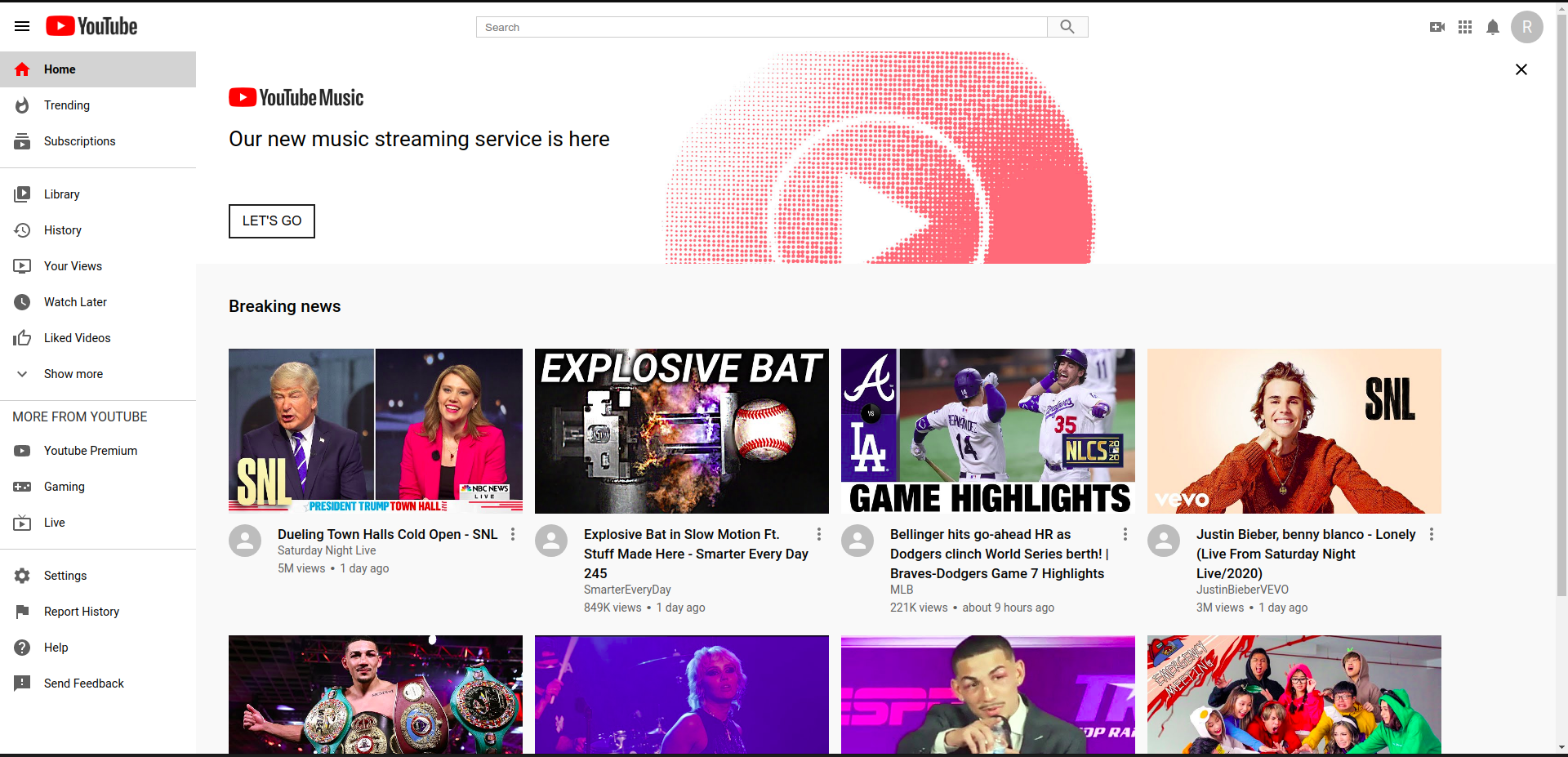 Youtube Homepage Clone